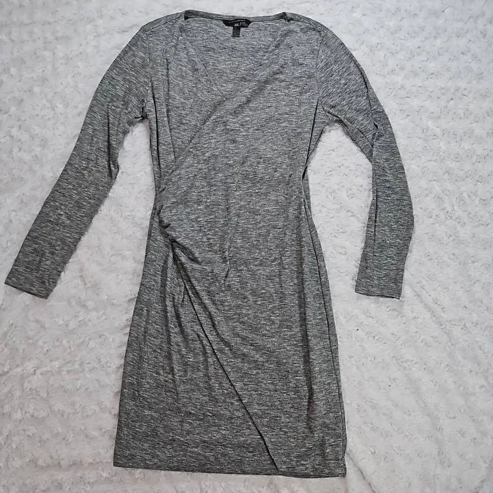 Faux Wrap Grey Dress Banana Republic Size XS